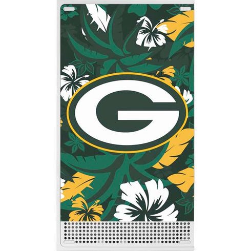 NFL Green Bay Packers Tropical Print Xbox Series S Console Skin